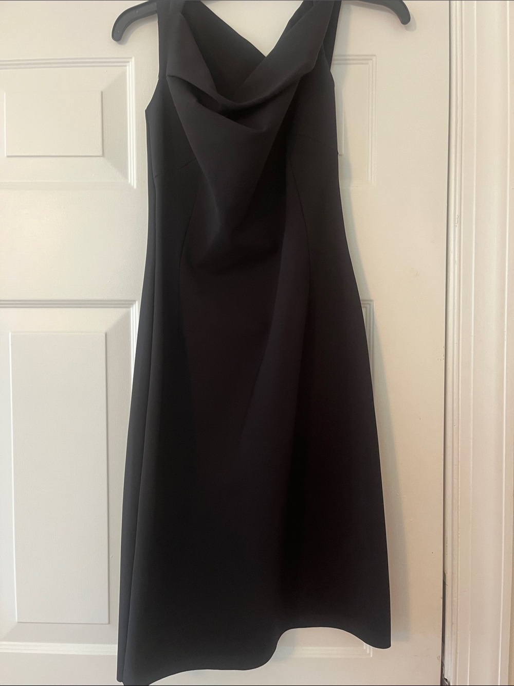 Black Cowl Neck Midi Dress – Sleek Evening Style